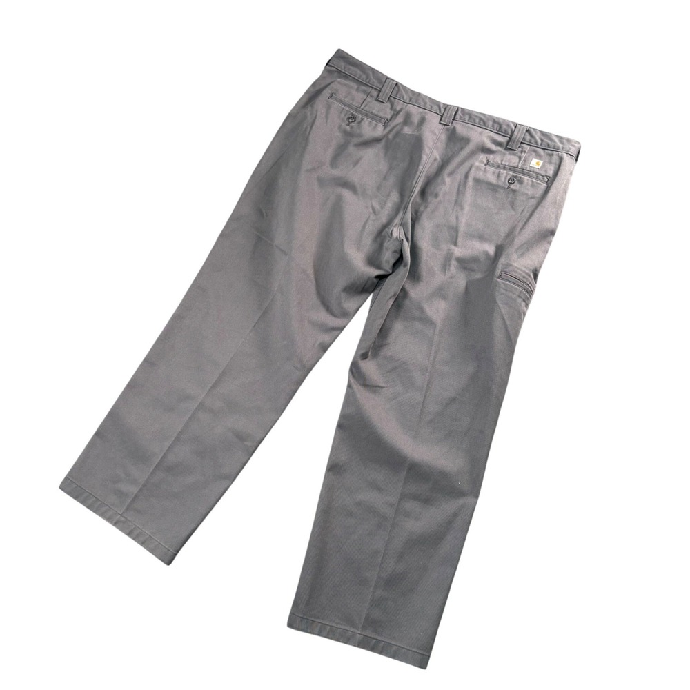 Carhartt Men B316 Gray Double Knee Workwear Pants Twill 46x29.5 Gorpcore Utility